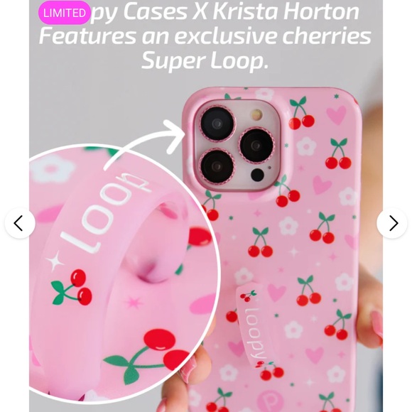 Cherry Cute X Krista Horton Loopy for IPhone 14 Pro Max🍒 - Picture 3 of 4